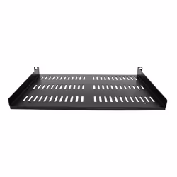 StarTech.com 1U Server Rack Shelf - Universal Vented Rack Mount Cantilever Tray for 19" Network Equipment Rack & Cabinet - Durable Design - Weight Capacity 55lb/25kg - 12" Deep Shelf, Black - Additional view 4