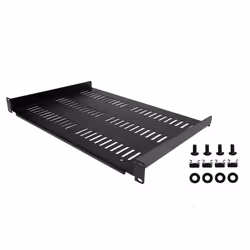 StarTech.com 1U Server Rack Shelf - Universal Vented Rack Mount Cantilever Tray for 19" Network Equipment Rack & Cabinet - Durable Design - Weight Capacity 55lb/25kg - 12" Deep Shelf, Black - Additional view 5