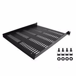 StarTech.com 1U Server Rack Shelf - Universal Vented Rack Mount Cantilever Tray for 19" Network Equipment Rack & Cabinet - Durable Design - Weight Capacity 55lb/25kg - 20" Deep Shelf, Black - Additional view 5