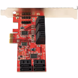 StarTech.com SATA PCIe Card - 10 Port PCIe SATA Expansion Card - 6Gbps - Low/Full Profile - Stacked SATA Connectors - ASM1062 Non-Raid - PCI Express to SATA Converter/Adapter - Additional view 4