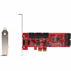 StarTech.com SATA PCIe Card - 10 Port PCIe SATA Expansion Card - 6Gbps - Low/Full Profile - Stacked SATA Connectors - ASM1062 Non-Raid - PCI Express to SATA Converter/Adapter - Additional view 8