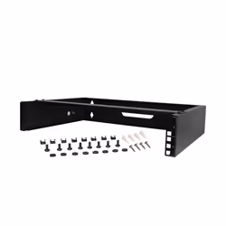 StarTech.com 2U Wall Mount Network Rack - 14In. Deep (Low Profile) - 19" Patch Panel Bracket for Shallow Server, IT Equipment, Network Switches - 77lbs/35kg Weight Capacity, Black - Additional view 5