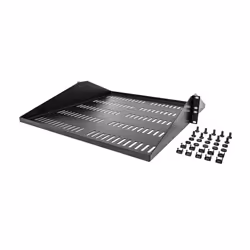 StarTech.com 2U Server Rack Shelf, Center Mounted Universal Vented Rackmount Cantilever Tray for 19" Network Equipment Rack, Heavy Duty Steel, 200lb Capacity, 20" Deep, Black - Additional view 6