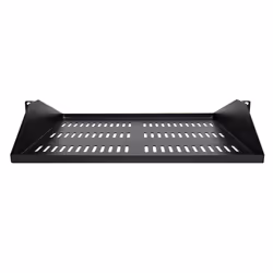 StarTech.com 2U Server Rack Shelf, Center Mounted Universal Vented Rackmount Cantilever Tray for 19" Network Equipment Rack, Heavy Duty Steel, 200lb Capacity, 14" Deep, Black - Additional view 4