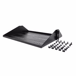 StarTech.com 2U Server Rack Shelf, Center Mounted Universal Vented Rackmount Cantilever Tray for 19" Network Equipment Rack, Heavy Duty Steel, 200lb Capacity, 14" Deep, Black - Additional view 5