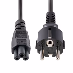 StarTech.com 3m (10ft) Laptop Power Cord, EU Schuko to C5, 2.5A 250V, 18AWG, Notebook / Laptop Replacement AC Cord, Power Brick Cord, Laptop Charger Cable, Clover Leaf/Mickey Mouse Power Cord - Additional view 4