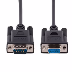 StarTech.com 3m RS232 Serial Null Modem Cable, Crossover Serial Cable w/Al-Mylar Shielding, DB9 Serial COM Port Cable Female to Male, Compatible w/DTE Devices, Black, F/M - Additional view 4