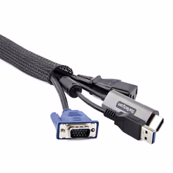 StarTech.com 10ft (3m) Cable Management Sleeve, Trimmable Heavy Duty Cable Wrap, 1.2" (3cm) Dia. Polyester Mesh Computer Cable Manager/Protector/Concealer, Black Cord Organizer/Hider - Additional view 7