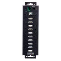 StarTech.com 10-Port Industrial USB 2.0 Hub, Rugged USB Hub w/ESD Level 4 Protection, DIN/Wall/Desk-Mountable USB-A HUB, USB Port Expander w/Lockable Ports, Multiport USB Hub - Additional view 4