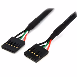 StarTech.com 12in Internal 5 pin USB IDC Motherboard Header Cable - F/F, IDC, Female/Female, Black, RoHS, 0.304 m, 11.3 g