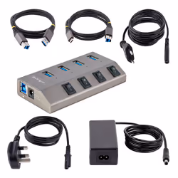 StarTech.com 4-Port Self-Powered USB-C Hub with Individual On/Off Switches, USB 3.0 5Gbps Expansion Hub w/Power Supply, Desktop/Laptop USB-C to USB-A Hub, USB Type C Hub w/BC 1.2 - Additional view 6