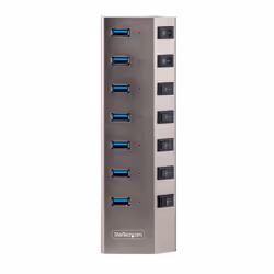 StarTech.com 7-Port Self-Powered USB-C Hub with Individual On/Off Switches, USB 3.0 5Gbps Expansion Hub w/Power Supply, Desktop/Laptop USB-C to USB-A Hub, USB Type C Hub w/BC 1.2 - Additional view 5