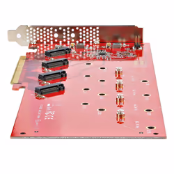 StarTech.com Quad M.2 PCIe Adapter Card, PCIe x16 to Quad NVMe or AHCI M.2 SSDs, PCI Express 4.0, 7.8GBps/Drive, Bifurcation Required, Windows/Linux Compatible - Additional view 4