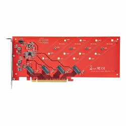 StarTech.com Quad M.2 PCIe Adapter Card, PCIe x16 to Quad NVMe or AHCI M.2 SSDs, PCI Express 4.0, 7.8GBps/Drive, Bifurcation Required, Windows/Linux Compatible - Additional view 5