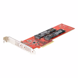 StarTech.com Dual M.2 PCIe SSD Adapter Card, PCIe x8 / x16 to Dual NVMe or AHCI M.2 SSDs, PCI Express 4.0, 7.8GBps/Drive, Bifurcation Required - Windows/Linux Compatible - Additional view 8