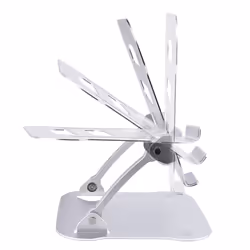 StarTech.com Laptop Stand for Desk, Ergonomic Laptop Stand Adjustable Height, Aluminum, Portable, Supports up to 22lb (10kg), Foldable Laptop Holder for Desk - Angled Notebook Computer Riser/Lift - Additional view 6