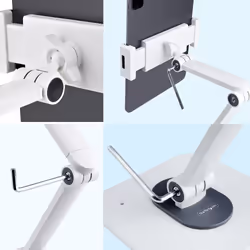 StarTech.com Adjustable Tablet Stand for Desk - Wall Mountable - Capacity 2.2lb (1kg) - Ergonomic Articulating Universal Tablet Stand - Tablet Holder for Desk Pivot/Swivel/Rotate - Additional view 6