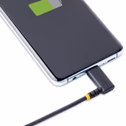StarTech.com 6ft (2m) USB A to C Charging Cable Right Angle - Heavy Duty Fast Charge USB-C Cable - Black USB 2.0 A to Type-C - Rugged Aramid Fiber - 3A - USB Charging Cord - Additional view 8