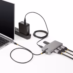 StarTech.com USB-C Triple Monitor Multiport Adapter, Dual 4K 60Hz + 4K 30Hz HDMI & DisplayPort, 3-Port USB 10Gbps Hub, 100W PD Pass-Through, GbE, Travel Dock, Windows & ChromeOS - Additional view 8