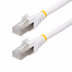 StarTech.com 10m CAT6a Ethernet Cable - White - Low Smoke Zero Halogen (LSZH) - 10GbE 500MHz 100W PoE++ Snagless RJ-45 w/Stra ...