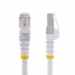 StarTech.com 10m CAT6a Ethernet Cable - White - Low Smoke Zero Halogen (LSZH) - 10GbE 500MHz 100W PoE++ Snagless RJ-45 w/Strain Reliefs S/FTP Network Patch Cord