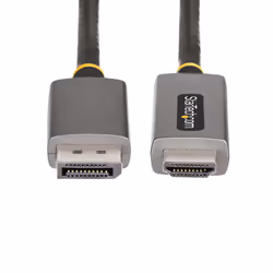 StarTech.com 6ft (2m) DisplayPort to HDMI Adapter Cable, 8K 60Hz, 4K 144Hz, HDR10, DP 1.4 to HDMI 2.1 Active Video Converter, DisplayPort Desktop to HDMI Monitor, M/M - DisplayPort to HDMI Cord - Additional view 5