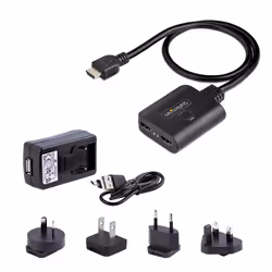 StarTech.com 2-Port HDMI Splitter, 4K 60Hz HDMI 2.0 Video, 4K HDMI Splitter 1 In 2 Out, 1x2 HDMI Display/Output Splitter, HDR/HDCP, 20in (50cm) Built-in HDMI Cable - Additional view 6