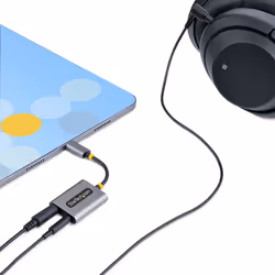 StarTech.com USB-C Headphone Splitter, USB Type C Dual Headset Adapter w/Mic Input, USB C to 3.5mm Audio Adapter/Earphone Dongle, USB C to Audio Jack/Aux Output, 24-bit DAC - Additional view 8