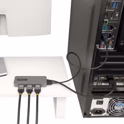 StarTech.com 3-Port MST Hub - DisplayPort to 3x HDMI, Triple 4K 60Hz Monitors, DP 1.4 Multi-Monitor Video Adapter, 1ft (30cm) Built-in Cable, USB Powered, Windows Only - Additional view 6