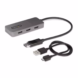 StarTech.com 3-Port MST Hub - DisplayPort to 3x HDMI, Triple 4K 60Hz Monitors, DP 1.4 Multi-Monitor Video Adapter, 1ft (30cm) Built-in Cable, USB Powered, Windows Only - Additional view 7