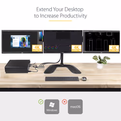 StarTech.com 3-Port MST Hub - DisplayPort to 3x HDMI, Triple 4K 60Hz Monitors, DP 1.4 Multi-Monitor Video Adapter, 1ft (30cm) Built-in Cable, USB Powered, Windows Only - Additional view 8