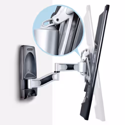 StarTech.com Articulating TV Wall Mount, VESA Wall Mount, Supports 26 to 65 inch/99lb/Flat/Curved TVs, Retractable Low Profile Wall Mount TV Bracket, Adjustable Corner TV Wall Mount - Additional view 7