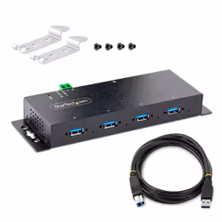 StarTech.com 4-Port Industrial USB 3.0 5Gbps Hub - Rugged USB Hub w/ ESD and Surge Protection - DIN/Wall/Desk Mountable USB-A Hub - USB Expander w/Locking Ports, Heavy Duty - Additional view 8