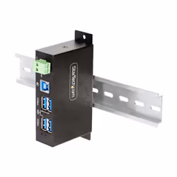 StarTech.com 5G4AINDRM-USB-A-HUB interface hub USB 3.2 Gen 1 (3.1 Gen 1) Type-B 5000 Mbit/s Black - Additional view 5
