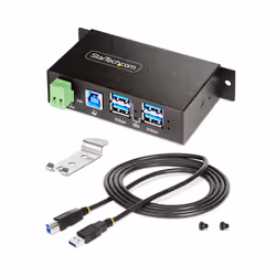 StarTech.com 5G4AINDRM-USB-A-HUB interface hub USB 3.2 Gen 1 (3.1 Gen 1) Type-B 5000 Mbit/s Black - Additional view 8
