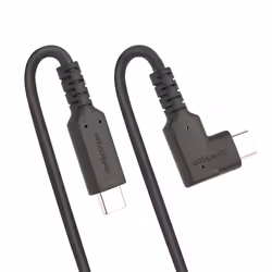 StarTech.com 1.6ft (50cm) Rugged Right Angle USB-C Cable, USB 3.2 Gen 2 (10 Gbps), Full-Featured USB C to C Data transfer Cable, 4K 60Hz DP Alt Mode, 100W Power Delivery - 90 Degree USB Type-C Cable - Additional view 6
