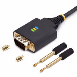 StarTech.com 1ft (30cm) USB to Serial Adapter Cable, COM Retention, Interchangeable Nuts/Screws, USB-A to DB9 RS232, FTDI IC, ESD Protection, Windows/macOS/Linux - Additional view 8