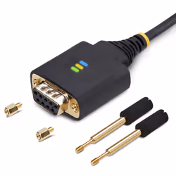 StarTech.com 1ft (30cm) USB to Null Modem Serial Adapter Cable, COM Retention, FTDI, USB-A to DB9 RS232, Interchangeable DB9 Nuts/Screws, Windows/macOS/Linux - Additional view 8