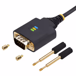 StarTech.com 13ft (4m) 2-Port USB to Serial Adapter Cable, Interchangeable DB9 Screws/Nuts, COM Retention, USB-A to DB9 RS232, FTDI, Level-4 ESD Protection, Windows/macOS/ChromeOS/Linux - Rugged TPE Construction - Additional view 8