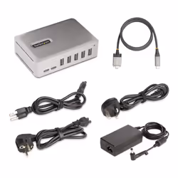 StarTech.com 7-Port USB-C Hub - 5x USB-A + 2x USB-C - Self-Powered w/65W Power Supply - USB 3.1 10Gbps - Desktop/Laptop USB Hub w/3ft USB-IF Certified Locking Cable - USB C Hub - Additional view 7