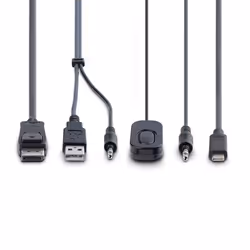 StarTech.com 2-Port Hybrid USB-C DisplayPort Cable KVM Switch, 4K 60Hz, Compact KVM with 6ft/1.8m USB-A/DisplayPort/Audio & 4ft/1.2m USB-C Integrated Host Cables, Bus Powered - Remote Push Button/Hotkey Switching - Additional view 6