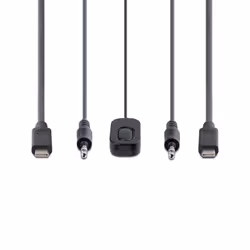 StarTech.com 2-Port USB-C Cable KVM Switch, 4K 60Hz DisplayPort Output, Compact KVM with 4ft/1.2m USB Type-C/Audio Integrated Cables, Bus Powered - Remote Push-Button/Hotkey Switching - Additional view 6
