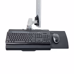 StarTech.com Wall Mount Workstation, VESA Mount For 32" Monitors (22lb/10kg), Fully Articulating Single Monitor Mount & Keyboard Tray w/Desktop Computer/PC Bracket, Standing Desk - Additional view 4