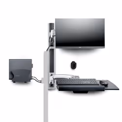 StarTech.com Wall Mount Workstation, VESA Mount For 32" Monitors (22lb/10kg), Fully Articulating Single Monitor Mount & Keyboard Tray w/Desktop Computer/PC Bracket, Standing Desk - Additional view 6