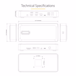 StarTech.com Thunderbolt 4 Multi-Display Docking Station, Quad/Triple/Dual Monitor Dock - 2x HDMI/2x DisplayPort, 7x USB Hub, 2.5Gb Ethernet, 98W Power Delivery - Additional view 8