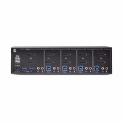 StarTech.com 4-Port Dual-Monitor DisplayPort KVM Switch, 4K 60Hz, 2x USB 5Gbps Hub Ports, 2x USB 2.0 HID Ports, Hotkey and Push-Button Switching, TAA Compliant - 3.5mm Audio, HDCP - Additional view 4