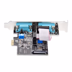 StarTech.com 2-Port Serial PCIe Card, Dual-Port PCI Express to RS232/RS422/RS485 (DB9) Serial Card, Low-Profile Brackets Incl., 16C1050 UART, Windows/Linux, TAA Compliant - Level-4 ESD Protection - Additional view 4