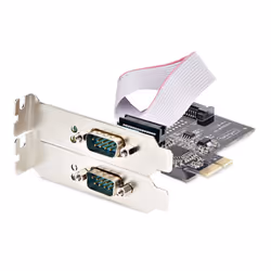 StarTech.com 2-Port Serial PCIe Card, Dual-Port PCI Express to RS232/RS422/RS485 (DB9) Serial Card, Low-Profile Brackets Incl., 16C1050 UART, Windows/Linux, TAA Compliant - Level-4 ESD Protection - Additional view 6