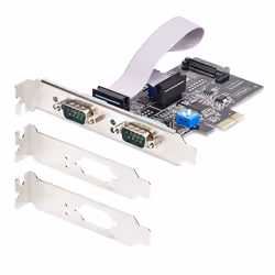 StarTech.com 2-Port Serial PCIe Card, Dual-Port PCI Express to RS232/RS422/RS485 (DB9) Serial Card, Low-Profile Brackets Incl., 16C1050 UART, Windows/Linux, TAA Compliant - Level-4 ESD Protection - Additional view 8