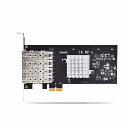 StarTech.com 4-Port GbE SFP Network Card, PCIe 2.0 x2 (x4, x8, x16 Compatible), Intel I350-AM4 4x 1GbE Controller, 1000BASE Copper/Fiber Optic, Desktop/Server Quad-Port Gigabit Ethernet NIC - Windows & Linux - Additional view 5